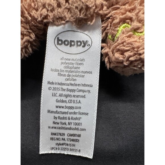 Boppy Plush Monkey Baby Toy 6" Soft Brown Tan Green Orange White Striped Accents - Picture 4 of 5